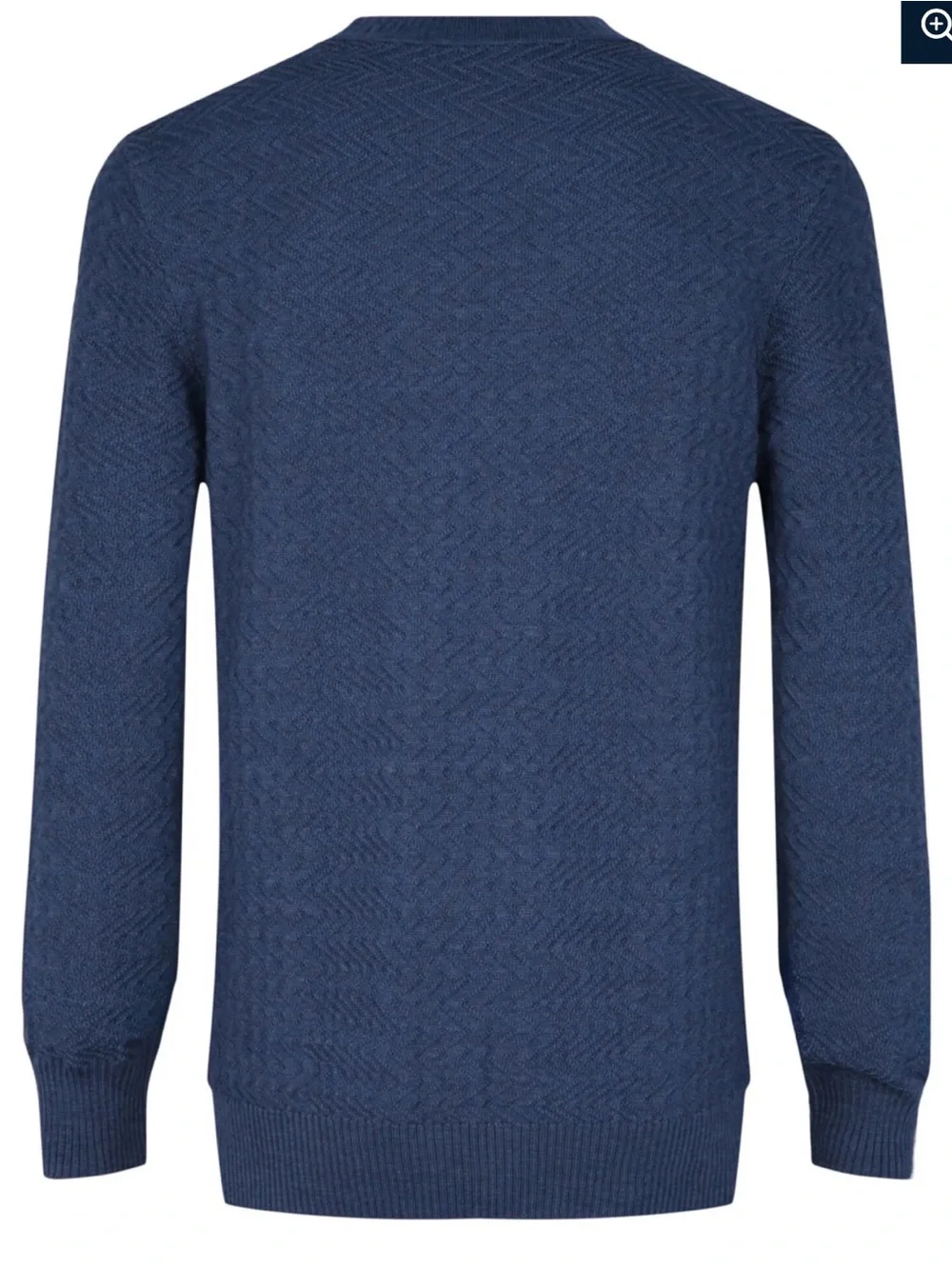 MISSONI MENS KNIT CREWNECK SWEATER Wool Medium New Chevron Pattern